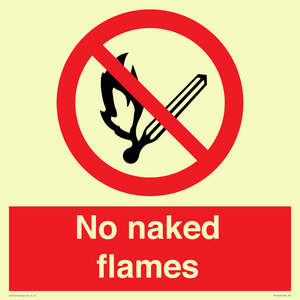 No naked flames